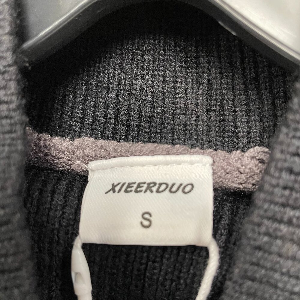 NWT Xieerduo Gray Colorblock Sweater Size Small - Picture 5 of 7